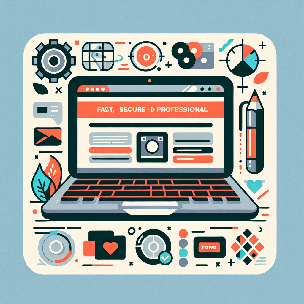 Laptop mostrando um site profissional