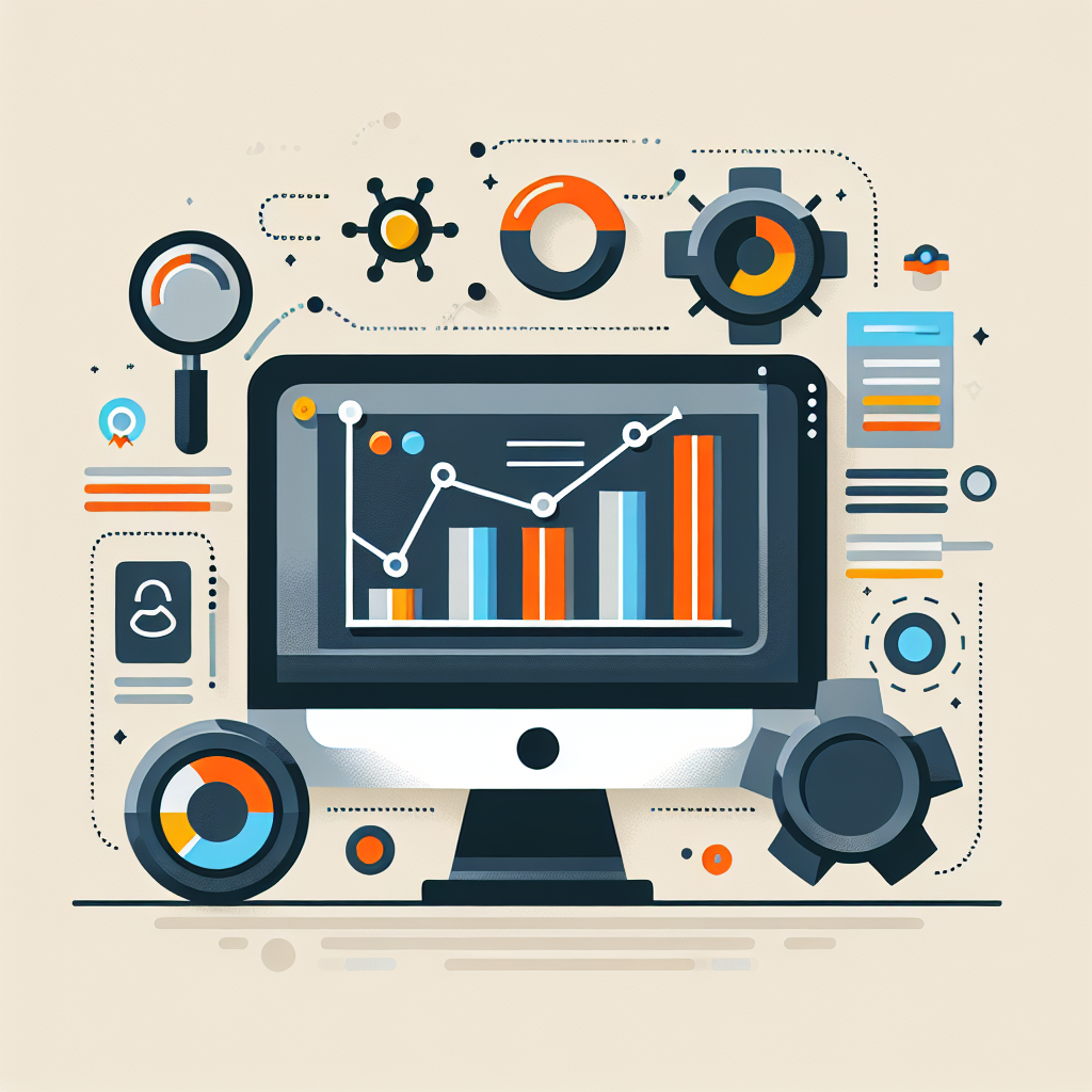 Ilustração vetorial sobre otimização de SEO para WordPress.