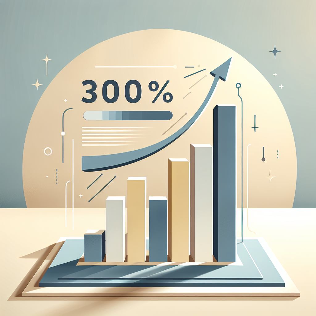 Gráfico vetorial minimalista mostrando aumento de tráfego em um site.